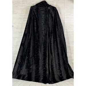 Rich's Women One Size Vintage Cloak  Burnout Velvet Hooded Whimsy Goth Witchy